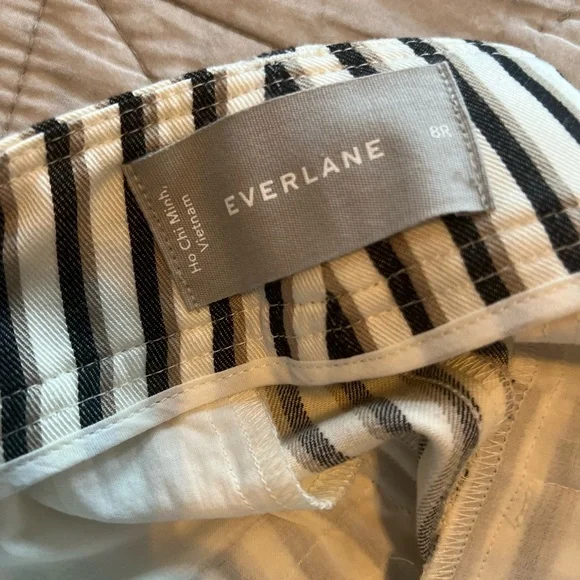 The Way High Drape Pant by Everlane 32” inseam, size 8 ombré stripe - Picture 4 of 6